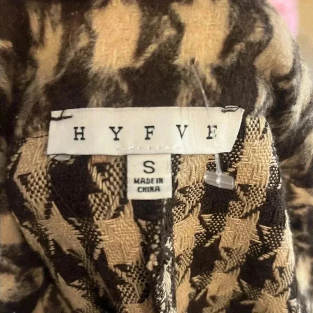 NWOT hyfve brown and cream jacket coat - Picture 2 of 2